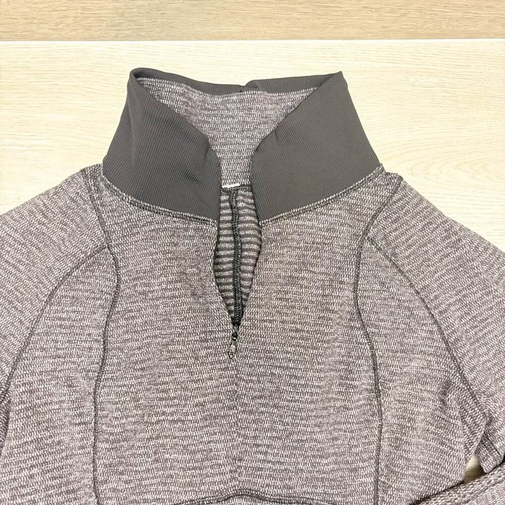 Lululemon Runderful 1/2 Zip Pullover Jacket Top Black Size 6 - Picture 3 of 7